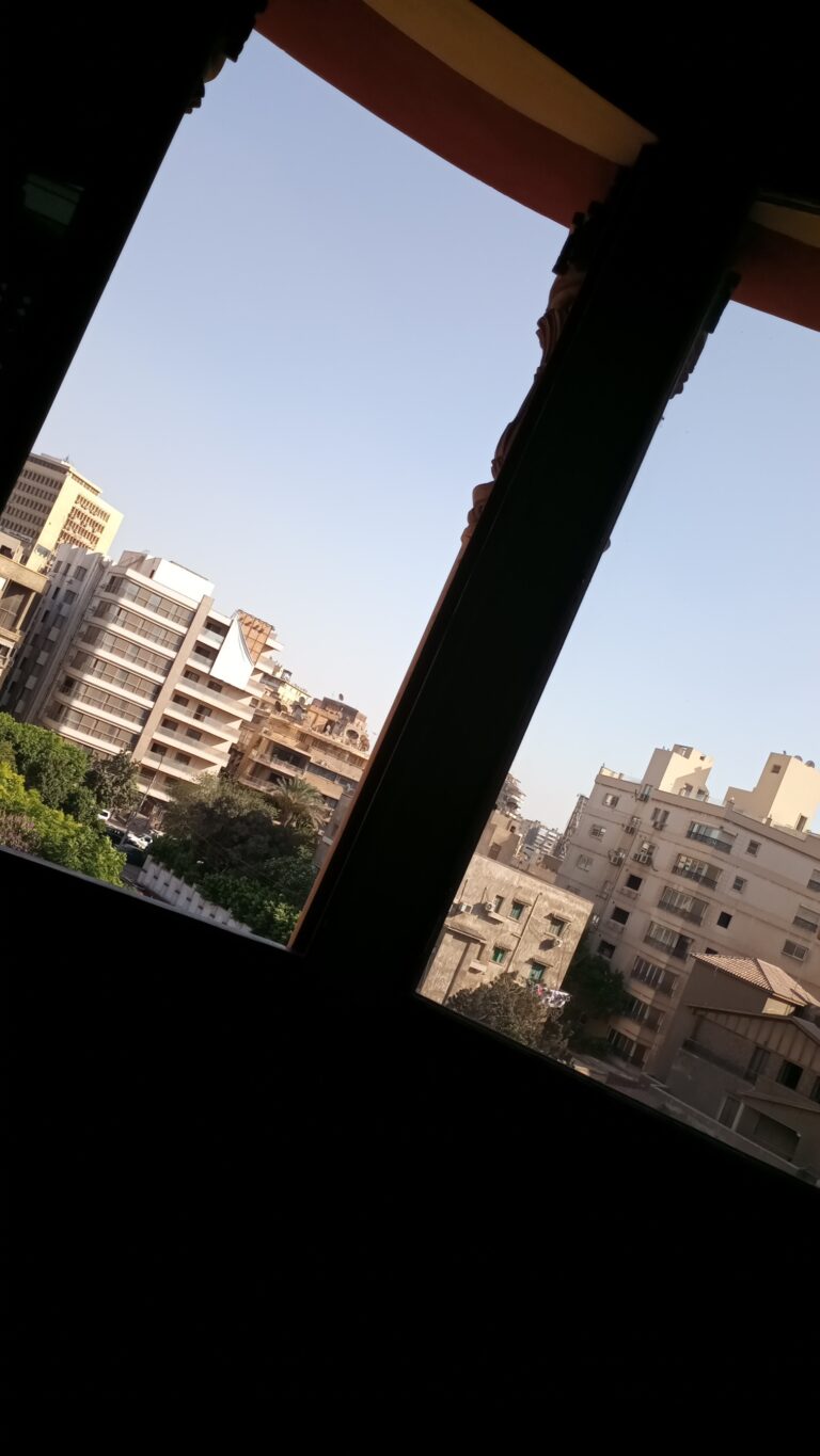 قصر البارون من أحد شرفات القصر التي تطل على ضاحية مصر الجديدة