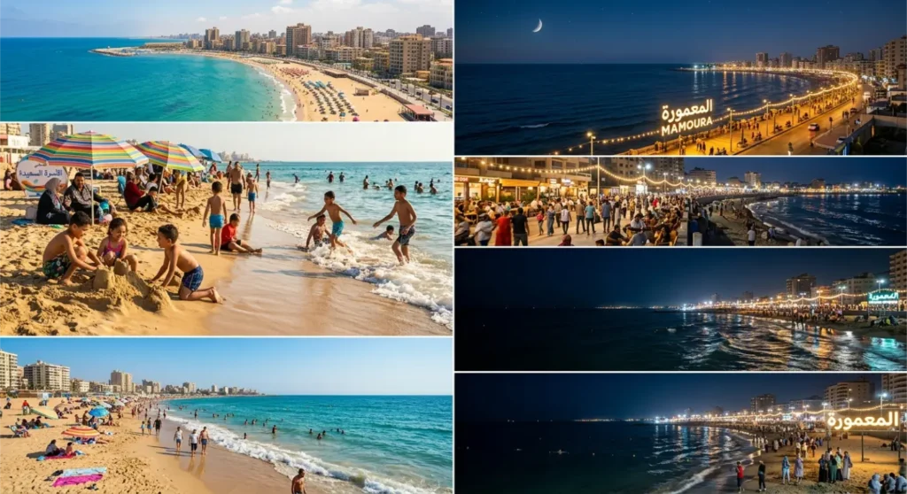 اطئ المعمورة في الإسكندرية يعد من أنظف الشواطئ، حيث يتميز بالمياه الصافية والرمال النظيفة