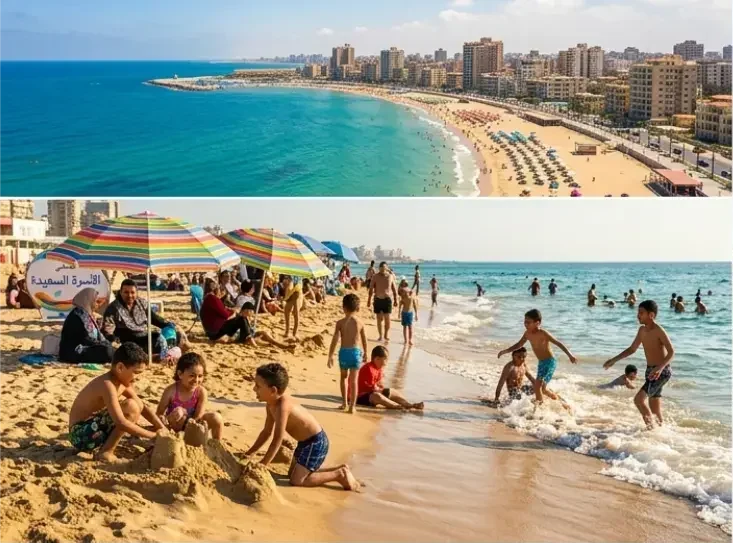 اطئ المعمورة في الإسكندرية يعد من أنظف الشواطئ، حيث يتميز بالمياه الصافية والرمال النظيفة
