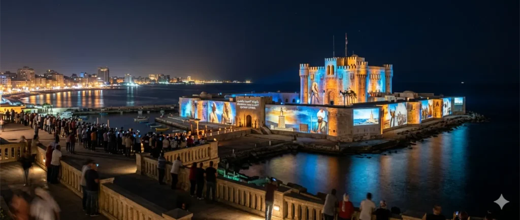 تُعد عروض الصوت والضوء في قلعة قايتباي من التجارب المميزة التي تأخذ الزائرين في رحلة عبر تاريخ مدينة الإسكندرية وعصورها المختلفة.
