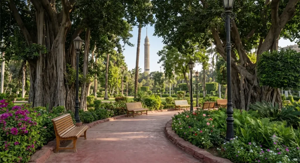 حديقة الحرية في الزمالك من الداخل